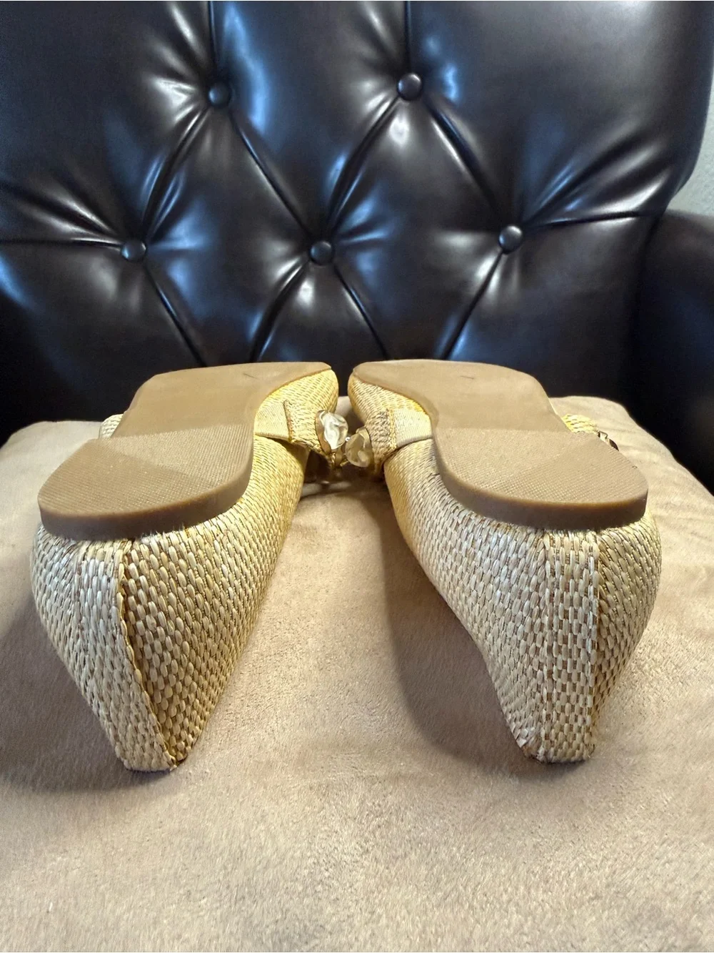DV DOLCE VITA Mission Jewel Raffia Mary Jane Flats - Size 8